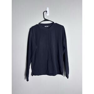 Uniqlo Men’s Black Long Sleeve AIRism Shirt Size Small Basic Cotton Crew Neck